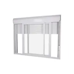 undefined - Veneziana Integrada 2 Folhas Vidro Liso Branca 120x150