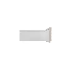 Cecafi - Rodapé Poliestireno Frisado Branco 240x10x1,5cm