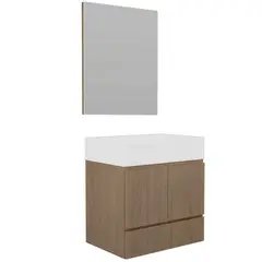 undefined - Gabinete para Banheiro com Espelheira Versalhes 60x40cm Jequitiba Venturi