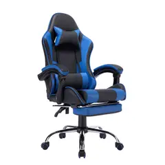 Just Home Collection - Cadeira Gamer Massageador Matrix Azul