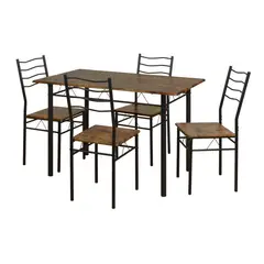 Just Home Collection - Conjunto Sala de Jantar Mesa com 4 Cadeiras Panama