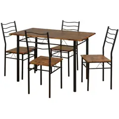 Just Home Collection - Conjunto Sala De Jantar Mesa Com 4 Cadeiras Panama