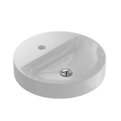 Kohler - Cuba de apoio redonda com mesa para metais, 1 furo branco