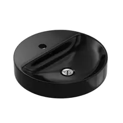 Kohler - Cuba de apoio redonda com mesa para metais, 1 furo preta