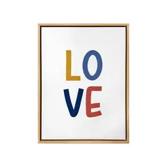 Just Home Collection - Quadro 30x40 Infantil Love Colorido