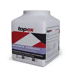 Topex - Rejunte Acrilico Cimento Café Pote 2 Kg