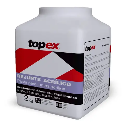 Topex - Rejunte Acrilico Cimento Garapeira Pote 2 Kg