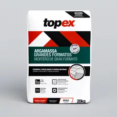 Topex - Argamassa Aciii Grandes Formatos Branco Saco 20 Kg