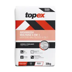 Topex - Argamassa Multiuso 4 em 1 Branca Saco 20 Kg