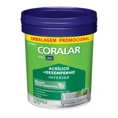 Coral - Tinta Econômica Acrílica Fosco + Desempenho Branco 20l Coralar