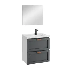 Astral Design - Kit Gabinete para Banheiro Nivus Grafite 66cm