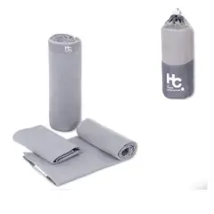 Just Home Collection - Conjunto de Toalha 3pçs Ginastica Cinza