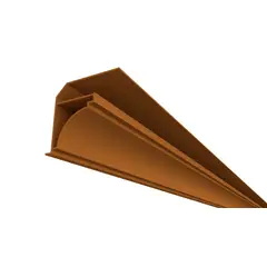 Perin Plásticos - Moldura Pvc Meia Cana Ipê 6m