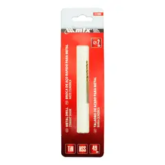 Mtx - Broca de Aço Rápido para Metal, 2 Mm, Nitreto de Titânio, Haste Cilíndrica, 1 Pçs