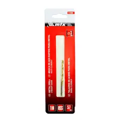 Mtx - Broca de Aço Rápido para Metal, 3 Mm, Nitreto de Titânio, Haste Cilíndrica, 1 Pçs