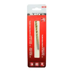 Mtx - Broca de Aço Rápido para Metal, 4,5 Mm, Nitreto de Titânio, Haste Cilíndrica, 1 Pçs MT