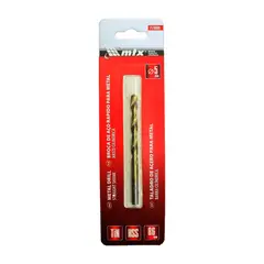Mtx - Broca de Aço Rápido para Metal, 5 Mm, Nitreto de Titânio, Haste Cilíndrica, 1 Pçs
