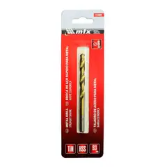 Mtx - Broca de Aço Rápido para Metal, 6 Mm, Nitreto de Titânio, Haste Cilíndrica, 1 Pçs