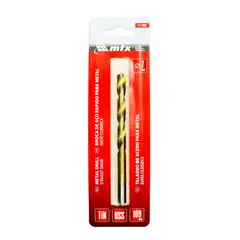 Mtx - Broca de Aço Rápido para Metal, 7 Mm, Nitreto de Titânio, Haste Cilíndrica, 1 Pçs