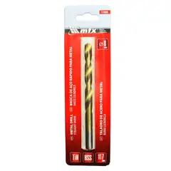 Mtx - Broca de Aço Rápido para Metal, 8 Mm, Nitreto de Titânio, Haste Cilíndrica, 1 Pçs
