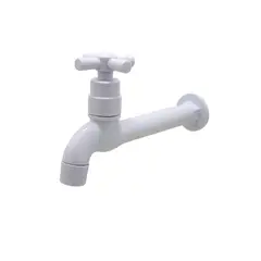 Bognar Metais - Torneira de Parede de Abs Branco para Cozinha com 1/4v com Arejador