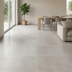 Portobello - Porcelanato Acetinado Esmaltado Cinza 90x90cm Retificado Caixa 2,42m² Nord Ris