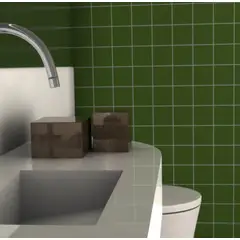 Ceral - Revestimento Telado Verde Musgo Acetinado Bold Interno 10x10cm Caixa 2,07m²