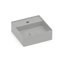 Roca - Cuba de Apoio Quadrada Preta Stone 35x35cm T8 Terra