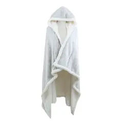 Just Home Collection - Manta 125x150cm com Capuz Sherpa Cinza
