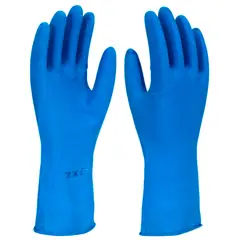 Imbat - Luva de Latex Forrada Azul 7
