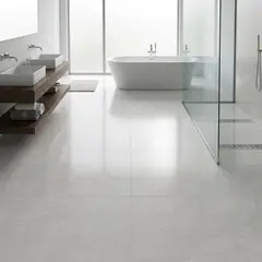 Biancogres - Porcelanato Polido Retificado Cemento Nebbia Lux Cinza Claro Interno 90x90cm Caixa 2,40 M²