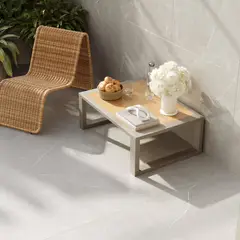 Biancogres - Porcelanato Acetinado Retificado Pulpis Grigio Satin Cinza Interno 80x80cm Caixa 2,60 M²