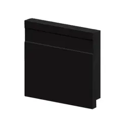 undefined - RODAPE PRETO FRISADO 240X07X1,5CM