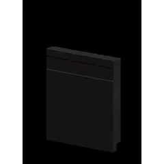 undefined - RODAPE PRETO FRISADO 240X10X1,5CM