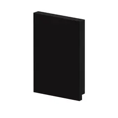 Arquitech - Rodapé Poliestireno Frisado Preto 240x15cm