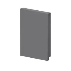 Arquitech - Rodapé Poliestireno Frisado Preto 240x15cm