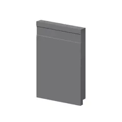 Arquitech - Rodapé Poliestireno Frisado Preto 240x15cm