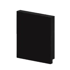 undefined - RODAPE PRETO LISO 240X10X1,3CM