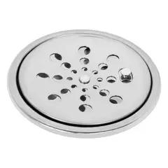 Clarinox - Ralo Redondo em Aço Inox 10cm com Caixilho Porta-grelha e Fecho Abre e Fecha