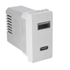 Abb - Modulo Usb A+c 1 Modulo 250v 3a Branco Origen N0185.3 Bl