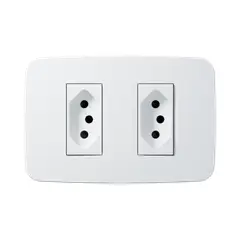 Abb - Conjunto 2 Tomadas 2p T 4x2 250v 10a Branco Origen N0536.3 Bl