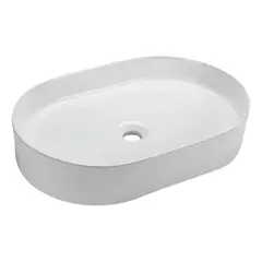 Icasa - Cuba de Apoio Oval Branca 58x39cm Ica2200