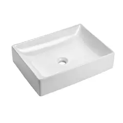 Icasa - Cuba de Apoio Retangular 49x37cm Branca Ica2400