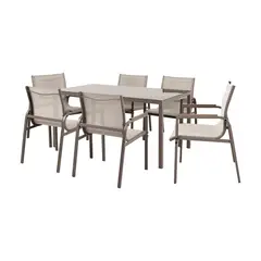 Just Home Collection - Conjunto de Jantar Dubo Metal 6 Por