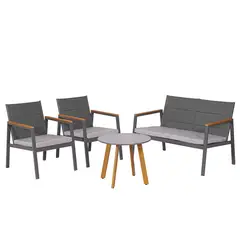Just Home Collection - Conjunto Living Met Recife 4 Peças Gr