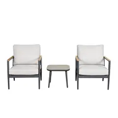 Just Home Collection - Conjunto de Varanda de Alumínio Barcelona 3 Peças