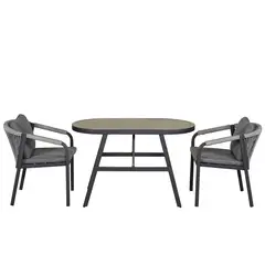 Just Home Collection - Conjunto de Sala de Jantar com Varanda de Alumínio 2 Pessoas