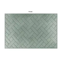 Just Home Collection - Kit 2 Tapetes Banheiro 40x60 Weav Menta