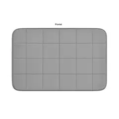 Just Home Collection - Kit 2 Tapetes Banheiro 40x60 Squa Cinza