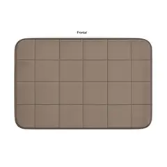 Just Home Collection - Kit 2 Tapetes Banheiro 40x60 Squa Bege